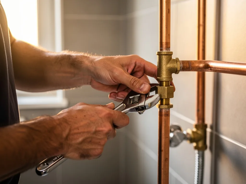 Intervention plombier à Ablon-sur-Seine : artisan au travail